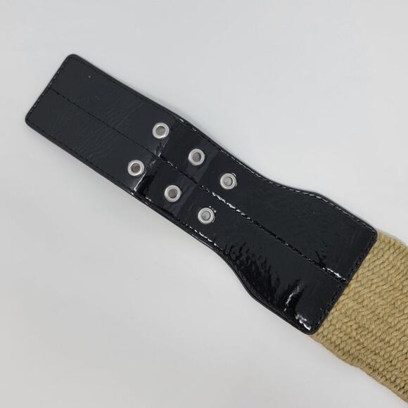 Express Woven Fiber Wide Waist Cinch Belt, M/L - Picture 8 of 9